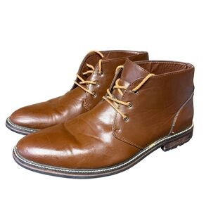 David Stone Mens Chukka Boots Brown leather Lace Up Casual Dress Boot 10 M